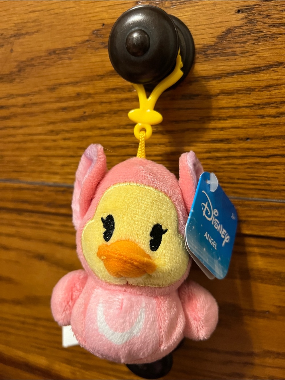 Disney Pink and Yellow Angel Duckling Plush Clip-On